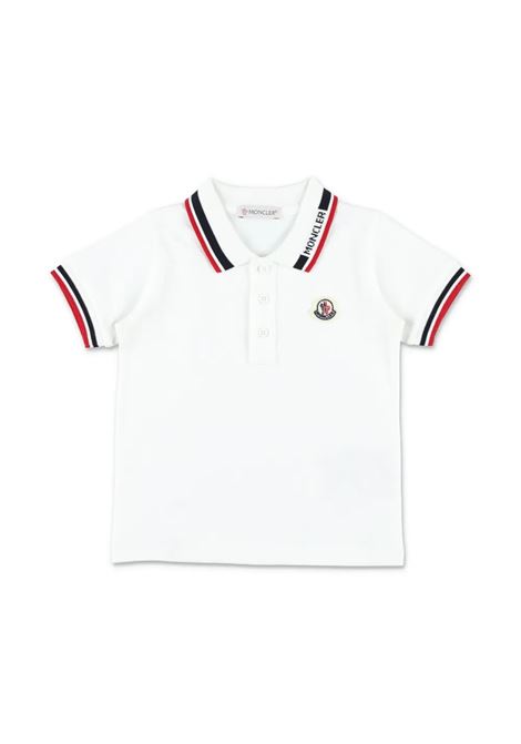 Completo Bianco e Blu Con Shorts e Polo Con Logo e Tricolore MONCLER ENFANT | 951-8M00014-89AL2F07